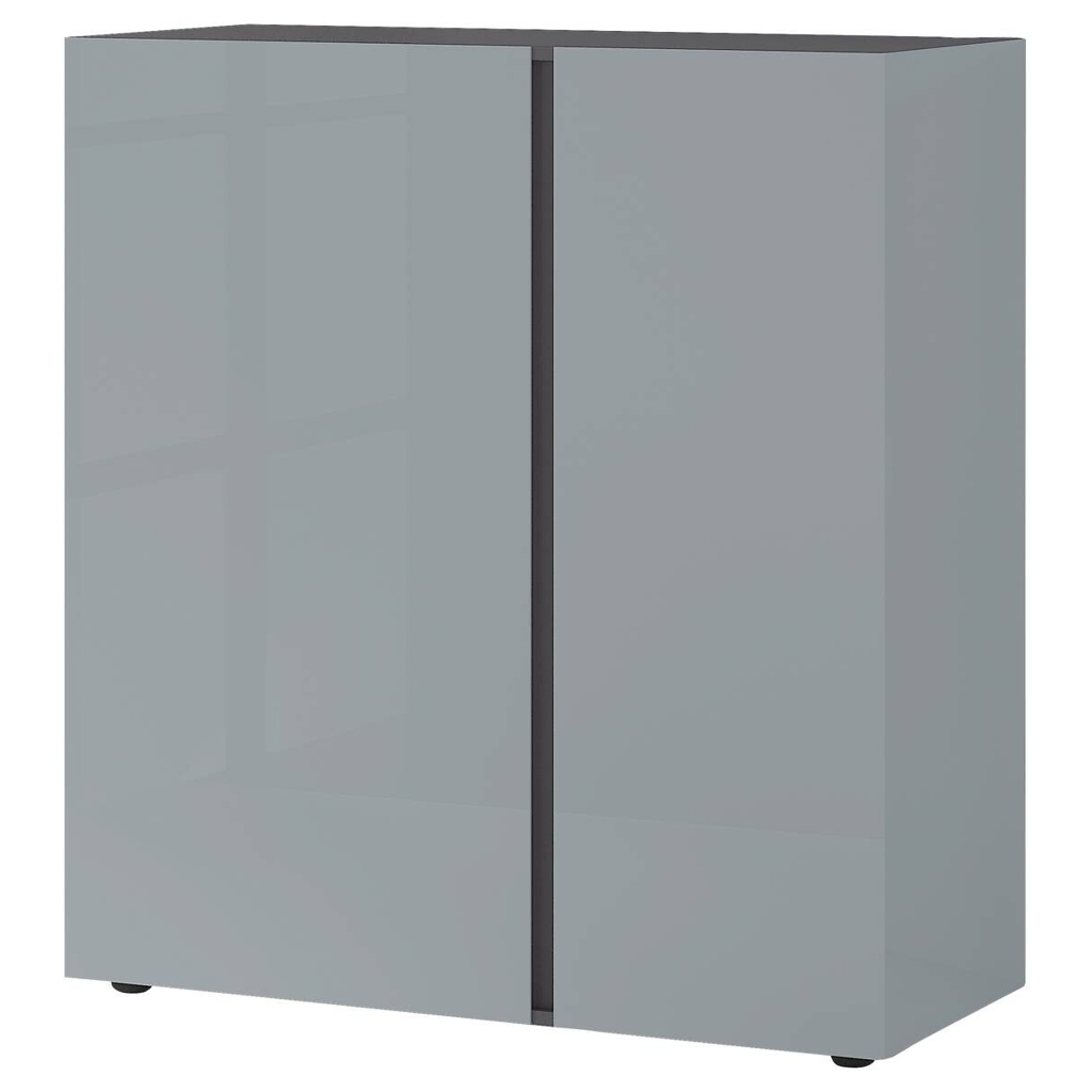 POCO Kommode Mesa Graphit Nachbildung Silbergrau Hochglanz B/H/T: ca. 94x103x43 cm