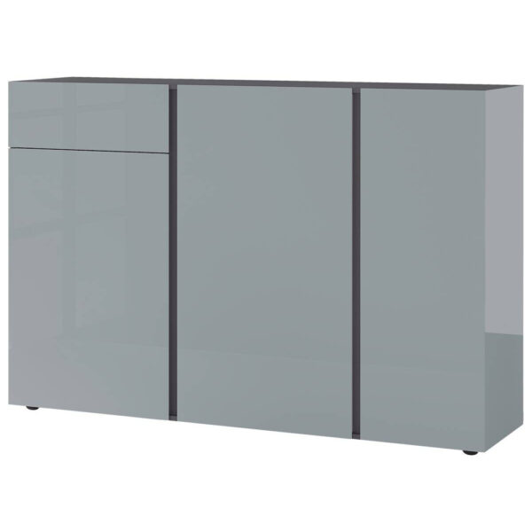 POCO Sideboard Mesa Graphit Nachbildung Silbergrau Hochglanz B/H/T: ca. 152x103x43 cm