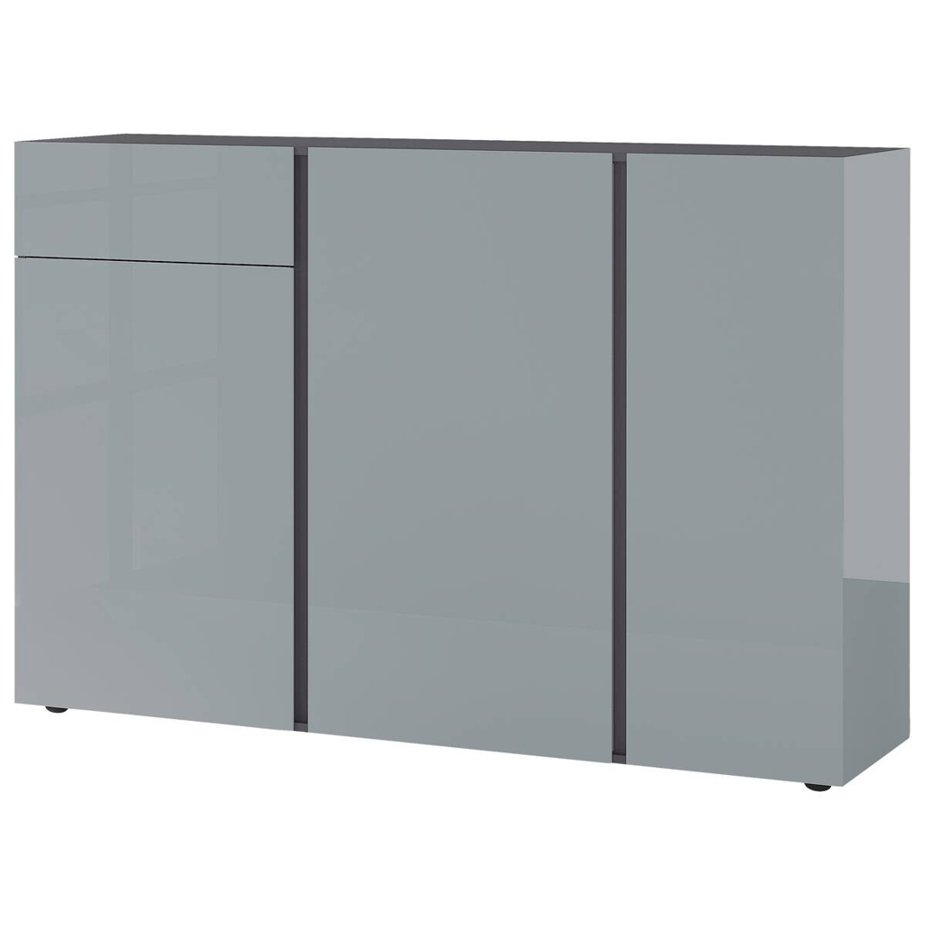 POCO Sideboard Mesa Graphit Nachbildung Silbergrau Hochglanz B/H/T: ca. 152x103x43 cm