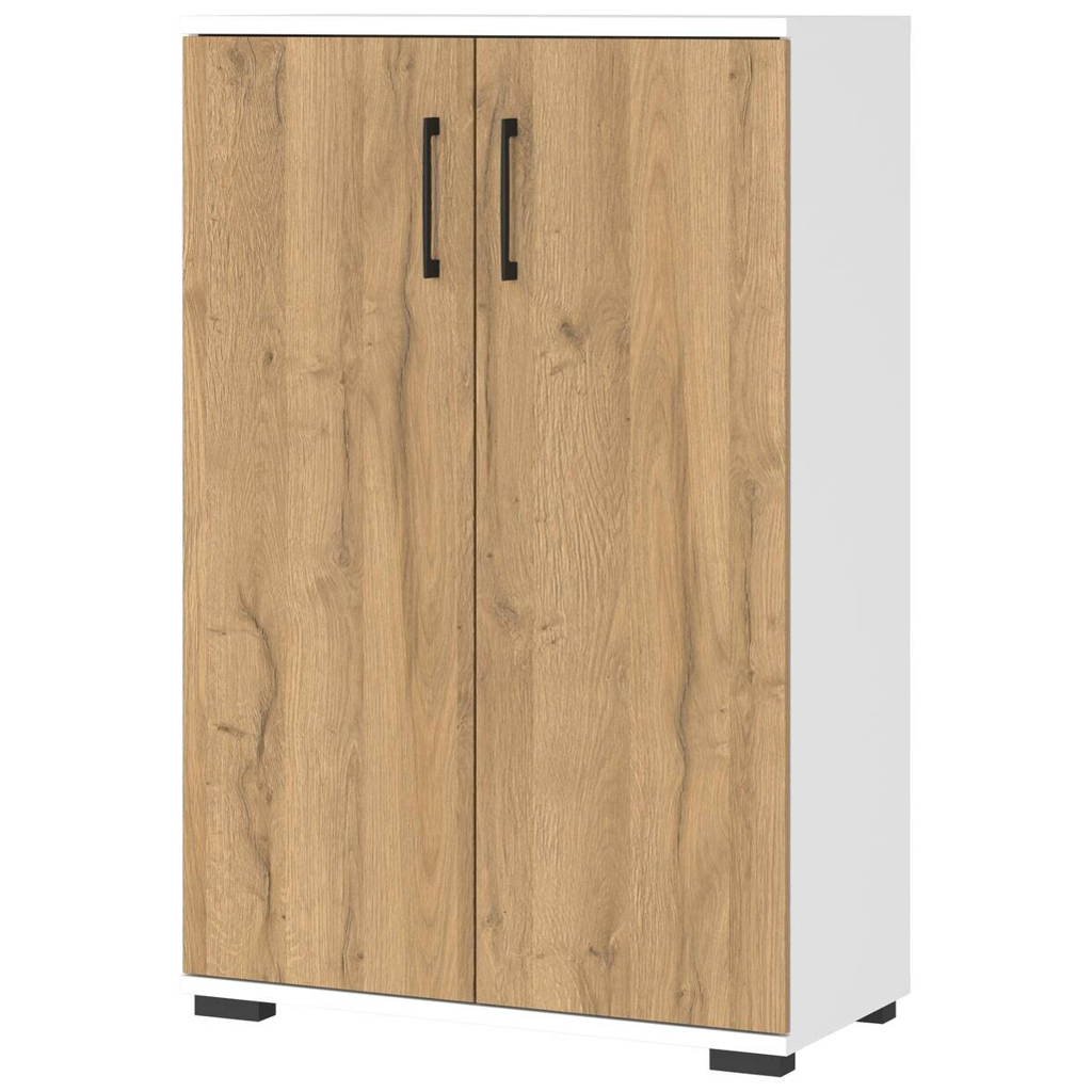 Germania Aktenschrank 4247-559 Eiche Grand-Son Nachbildung weiß B/H/T: ca. 80x123x40 cm