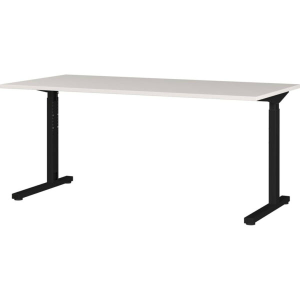 Germania Schreibtisch 4253-581 Lichtgrau schwarz B/H/T: ca. 180x80x80 cm