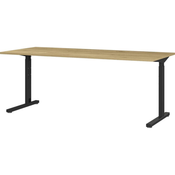 Germania Schreibtisch 4253-582 Eiche Grand-Son Nachbildung schwarz B/H/T: ca. 180x80x80 cm