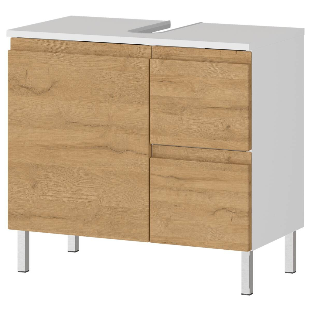 Waschbeckenunterschrank 4330-559
weiß Eiche Grand-Son Nachbildung B/H/T: ca. 60x56x34 cm