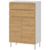 Germania Kommode 4332-559 weiß Eiche Grand-Son Nachbildung B/H/T: ca. 60x97x34 cm