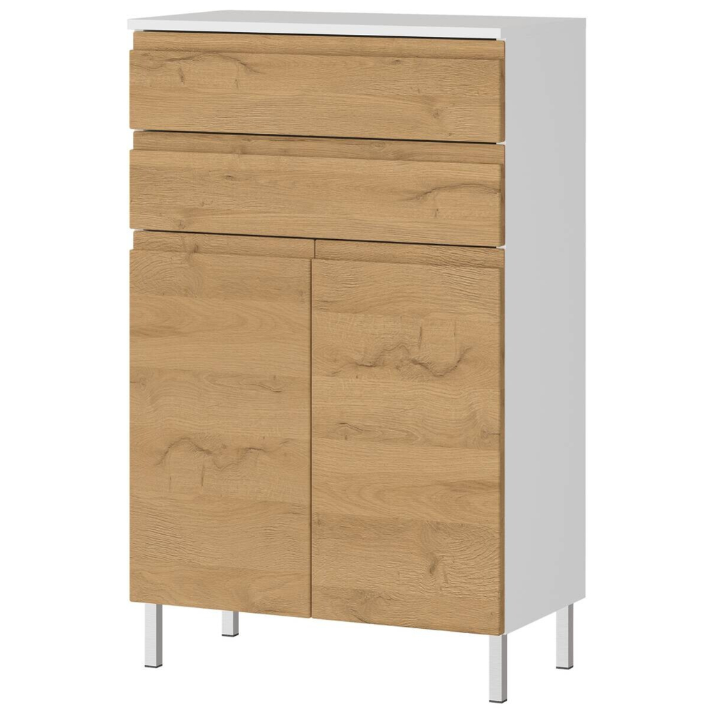 Germania Kommode 4332-559 weiß Eiche Grand-Son Nachbildung B/H/T: ca. 60x97x34 cm