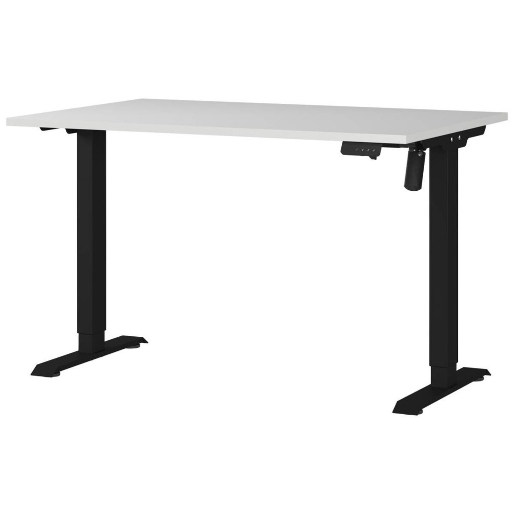 Germania Schreibtisch 8022-581 Lichtgrau schwarz B/H/T: ca. 120x118x80 cm