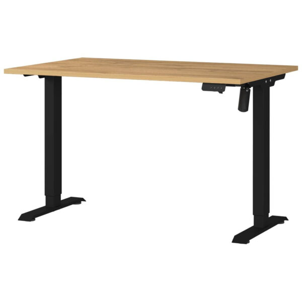 Germania Schreibtisch 8022-582 Eiche Grand-Son Nachbildung schwarz B/H/T: ca. 120x118x80 cm