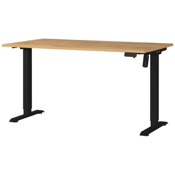 Germania Schreibtisch 8023-582 Eiche Grand-Son Nachbildung schwarz B/H/T: ca. 140x118x80 cm