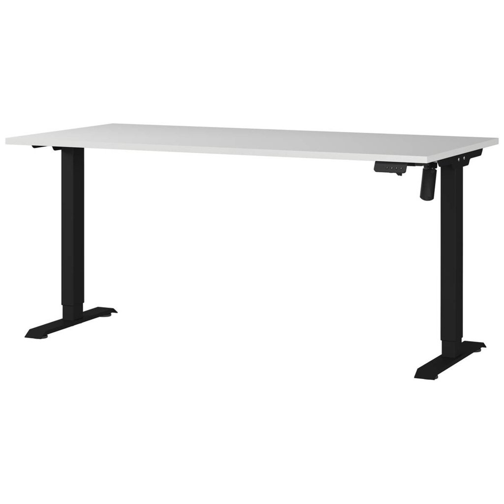 Germania Schreibtisch 8024-581 Lichtgrau schwarz B/H/T: ca. 160x118x80 cm