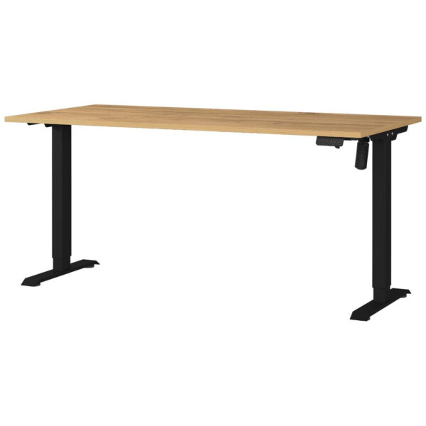 Germania Schreibtisch 8024-582 Eiche Grand-Son Nachbildung schwarz B/H/T: ca. 160x118x80 cm Germania Schreibtisch 8024-582 Eiche Grand-Son Nachbildung schwarz B/H/T: ca. 160x118x80 cm