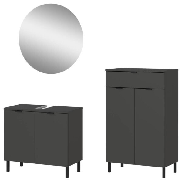 4005949992450 Badezimmer-Set 9924-547
Graphit B/H/T: ca. 135x200x34 cm