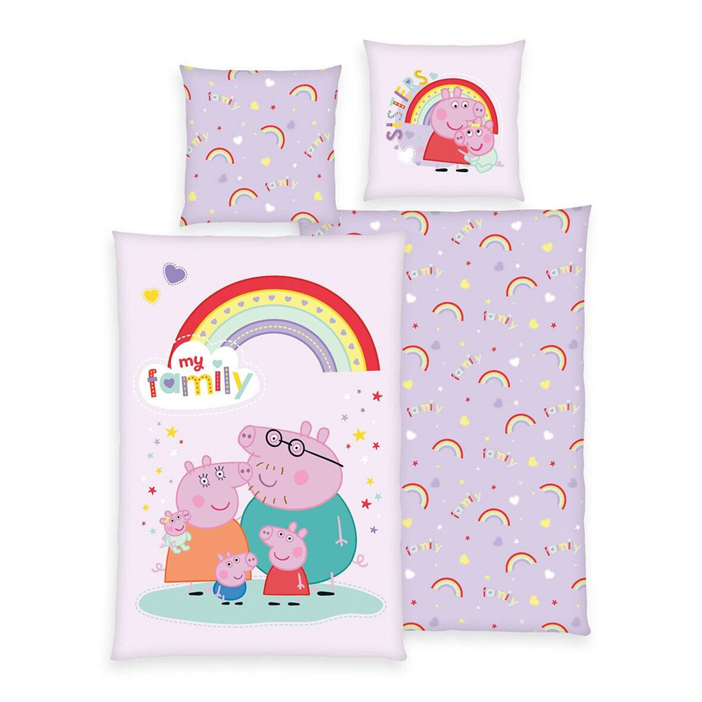 Peppa Pig Baumwoll Bettwäsche Peppa Pig bunt Baumwolle