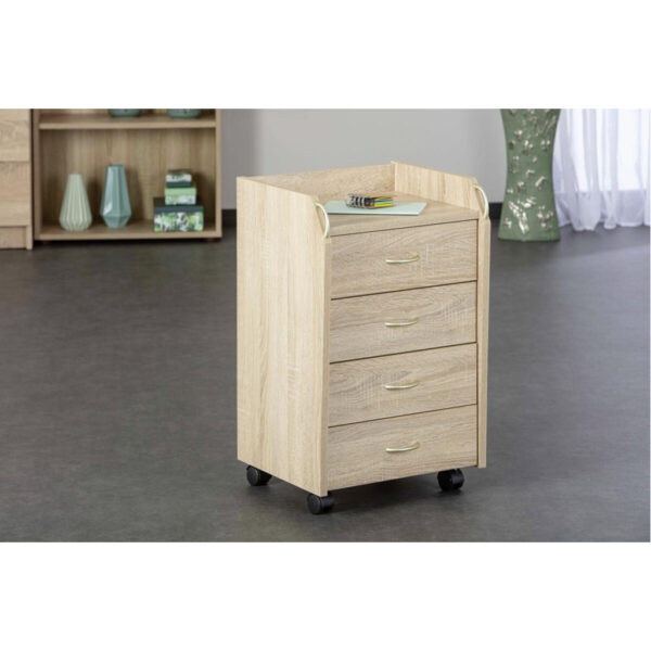 4010340193108 Rollcontainer Novi
Eiche Sonoma Nachbildung B/H/T: ca. 40x65x36 cm