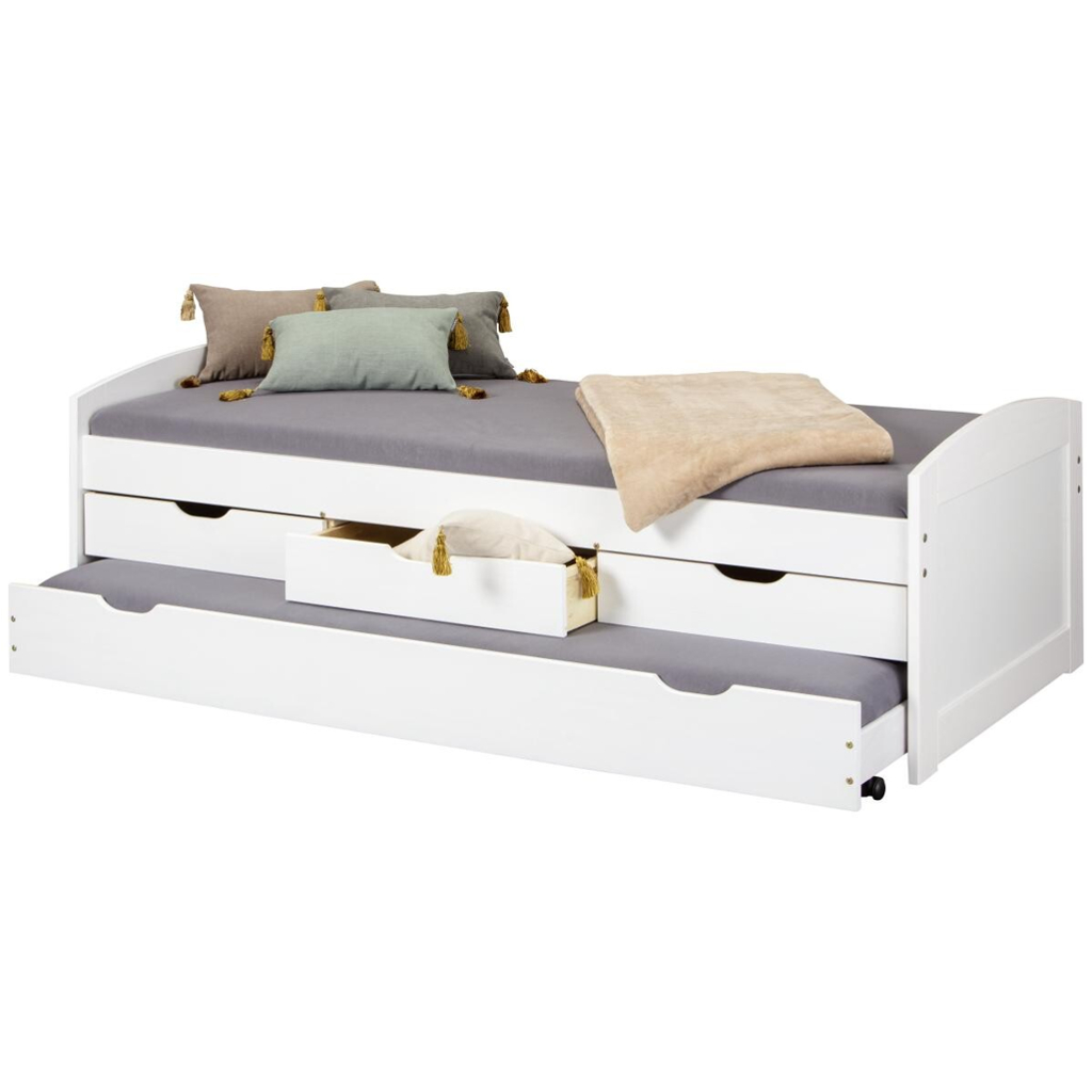 POCO Funktionsbett Ulli weiß Liegefläche B/L: ca. 90x200 cm
