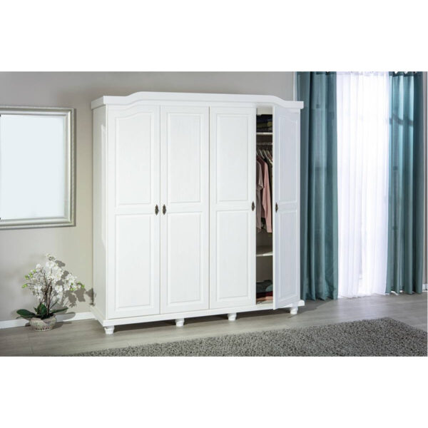 Inter Link Kleiderschrank Isny weiß B/H/T: ca. 182x198x60 cm