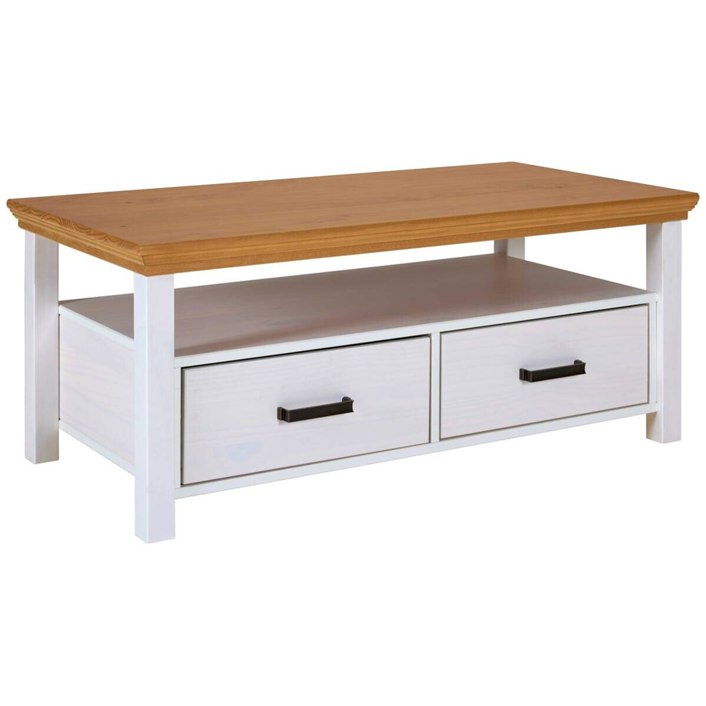 Inter Link Couchtisch Maluno weiß lackiert B/H/L: ca. 60x48,8x119,4 cm