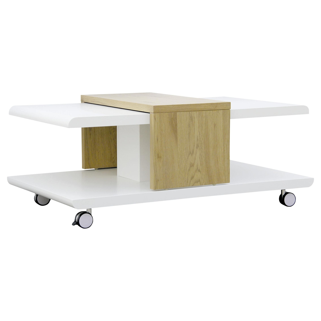 Inter Link Couchtisch Joliet weiß Eiche Wild Nachbildung B/H/T: ca. 110x45x66 cm