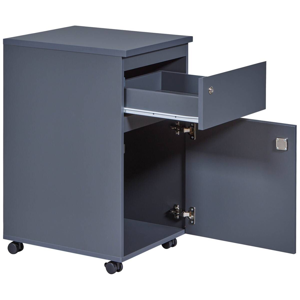 Rollcontainer FILE GUARD
anthrazit beschichtet Nachbildung Holz B/H/L: ca. 51,3×76,9×44 cm