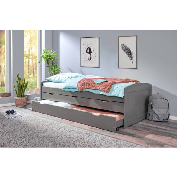 Inter Link Funktionsbett Lena grau Liegefläche B/L: ca. 90x200 cm