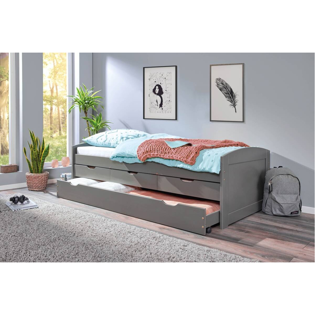 Inter Link Funktionsbett Lena grau Liegefläche B/L: ca. 90x200 cm