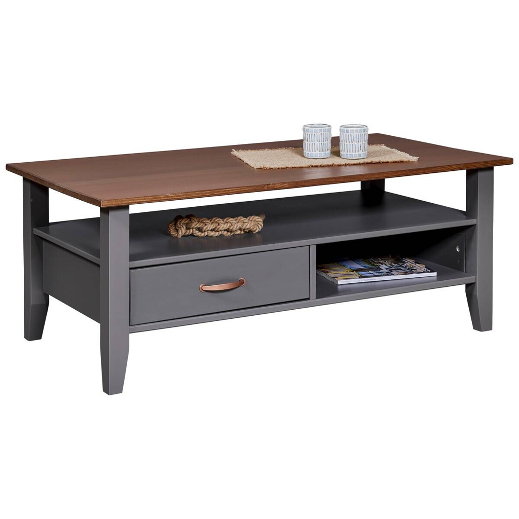 Inter Link Couchtisch LUZERNA grau lackiert B/H/L: ca. 45x60x115 cm