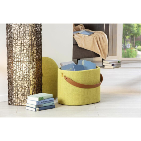 Inter Link Hocker Dilia gelb MDF B/H/T: ca. 42x36x30 cm Inter Link Hocker Dilia gelb MDF B/H/T: ca. 42x36x30 cm