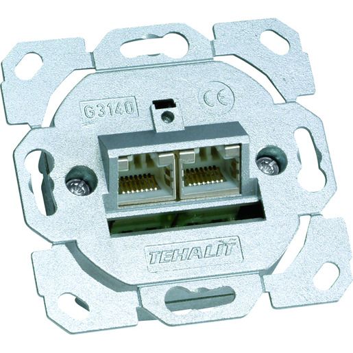 4012740207829-1 Hager DATENDOSE KAT.6A, 2FACH, 8/8 P / HAGER G3140