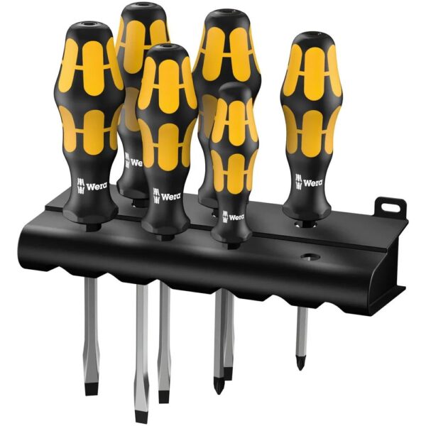 WERA Schraubendreher – Satz 932 S/6 Rack Schlitz/Phillips 6 – teilig