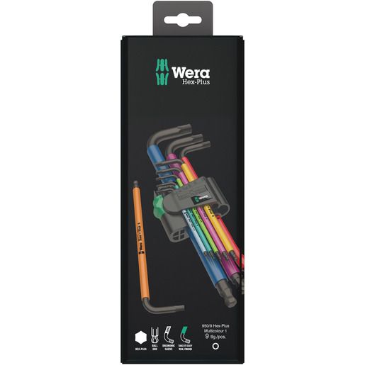 Wera 950/9 HEX – PLUS MULTICOLOUR 1SB / WERA WINKELSCHLÜSSELSATZ 05073593001