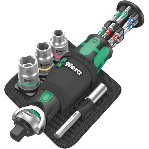 Wera SET 2 VIERKANT 3/8ZOLL METR. / WERA 8009 ZYKLOP POCKET 05004281001