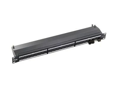 Equip Patch Panel – Patch Panel – CAT 6a – STP – RJ – 45 X 24 – Hellgrau, RAL 7035 – 1U – 48.3 cm (19″)