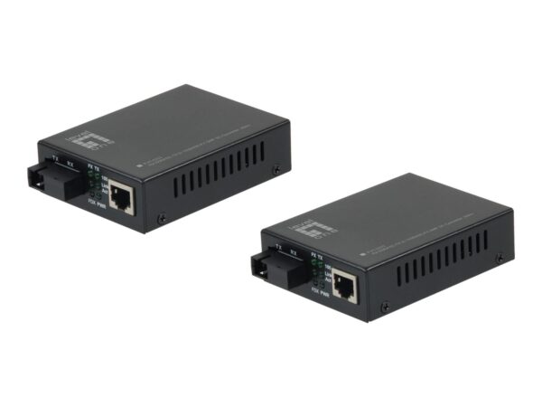 4015867200353-1 LevelOne FVT – 2202 – Medienkonverter – 100Mb LAN – 10Base – T, 100Base – FX, 100Base – TX – RJ – 45 / SC Single – Modus – bis zu 20 km – 1550 nm / 1310 nm (Packung mit 2)