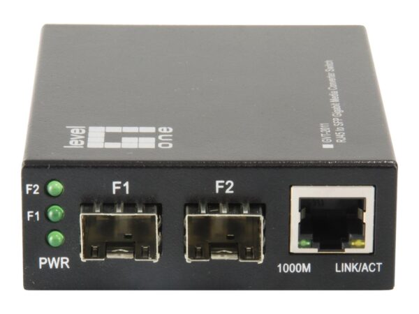 4015867202517-1 LevelOne GVT – 2011 – Medienkonverter – GigE – 10Base – T, 100Base – TX, 1000Base – T, 1000Base – X – RJ – 45 / SFP (mini – GBIC)