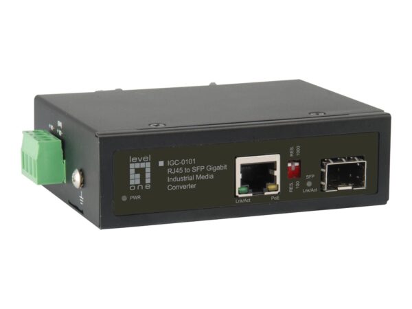 4015867203910-1 LevelOne IGC – 0101 – Medienkonverter – GigE – 10Base – T, 100Base – TX, 1000Base – T, 1000Base – X – RJ – 45 / SFP (mini – GBIC)