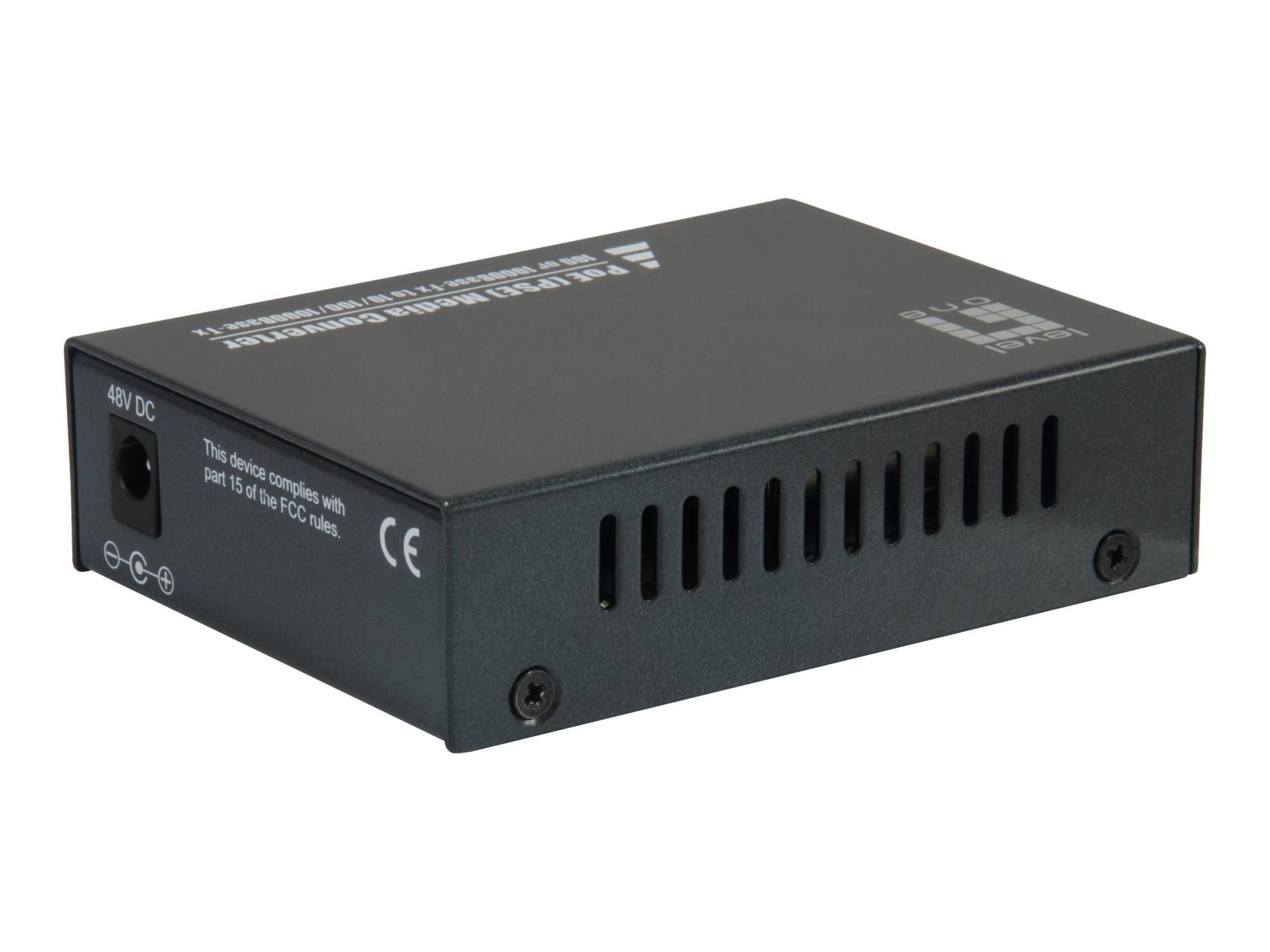LevelOne GVT – 2012 – Medienkonverter – GigE – 10Base – T, 1000Base – SX, 100Base – TX, 1000Base – T – RJ – 45 / SFP (mini – GBIC)