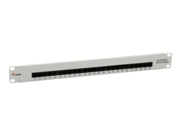 4015867207482-1 Equip Pro ISDN – Patch Panel – CAT 3 – RJ – 45 X 25 – Hellgrau – 1U – 48.3 cm (19")