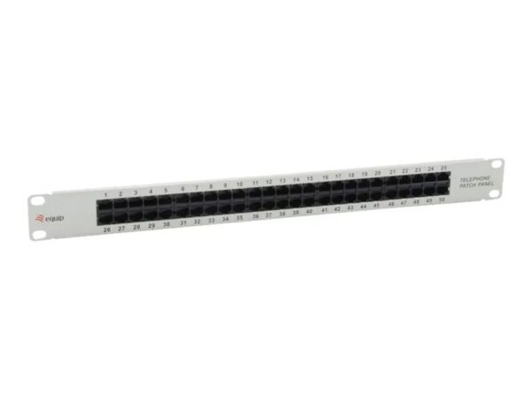 4015867207499-1 Equip Pro ISDN – Patch Panel – CAT 3 – RJ – 45 X 50 – Hellgrau – 1U – 48.3 cm (19")