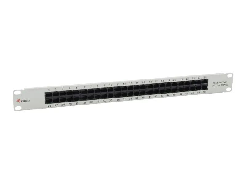 Equip Pro ISDN – Patch Panel – CAT 3 – RJ – 45 X 50 – Hellgrau – 1U – 48.3 cm (19″)