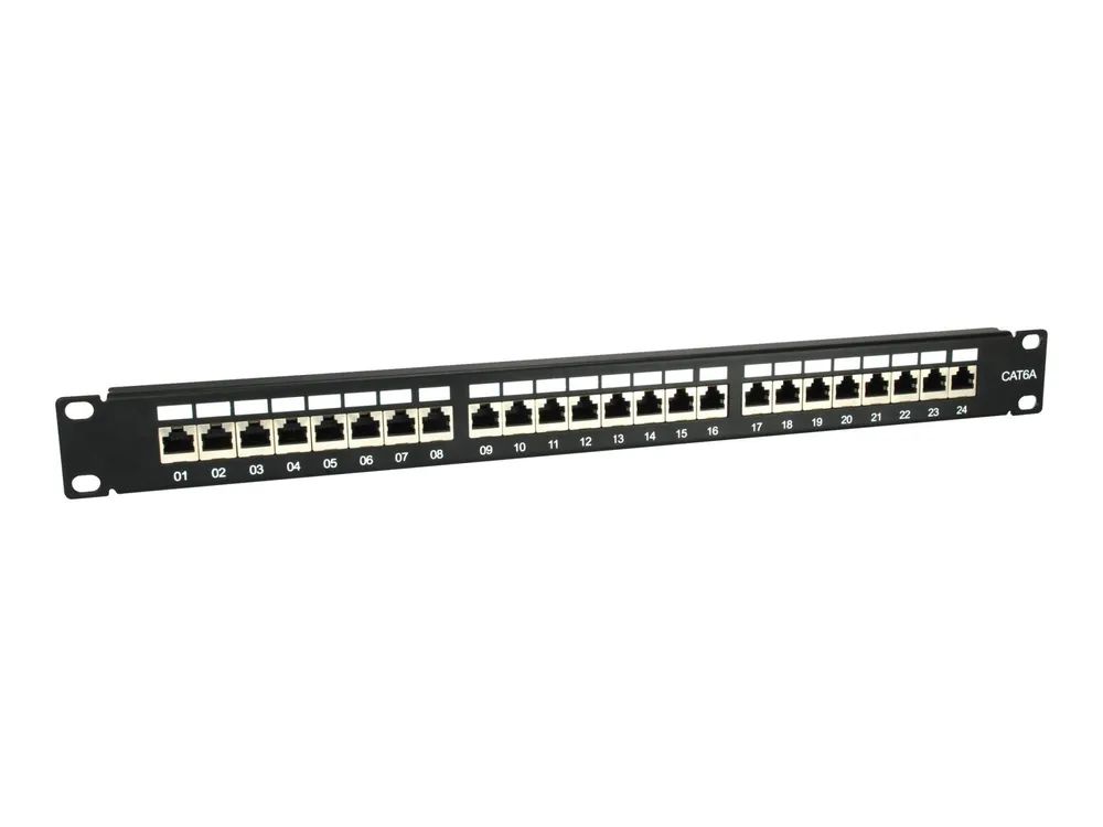 Equip Pro – Patch Panel – CAT 6a – RJ – 45 X 24 – Schwarz – 1U – 48.3 cm (19″)