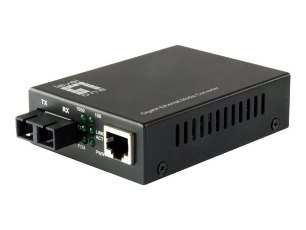 LevelOne GVT – 2002 – Medienkonverter – GigE – 10Base – T, 1000Base – SX, 100Base – TX, 1000Base – T