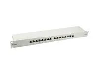Equip 327316 16 – Port Cat.5e Geschirmtes Patch Panel – Hellgrau – 10/100/1000Base – T(X) – Schnelles Ethernet – Gigabit Ethernet – RJ – 45 – Gold – Cat5e – Grau