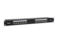 Equip Cat.6 Geschirmtes Patch Panel – Schwarz – 10/100/1000Base – T(X) – Gigabit Ethernet – 1000 Mbit/s – RJ – 45 – Cat6 – Schwarz