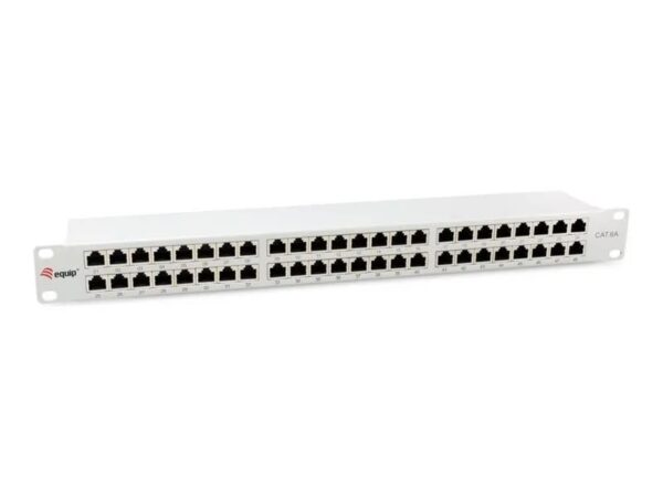 Equip Patch Panel – Rack montierbar – CAT 6a – abgeschirmt – RJ – 45 X 48 – RAL 7035, Hellgrau – 1U – 48.3 cm (19")