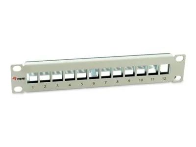 Equip Patch Panel – Rack montierbar – RAL 7035, Hellgrau – 1U – 25.4 cm (10″)