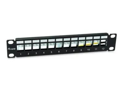 Equip Patch Panel – Rack montierbar – RAL 9005, Schwarz – 1U – 25.4 cm (10″)