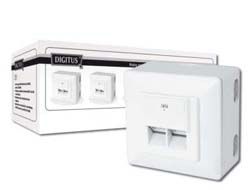 DIGITUS CAT 6, klasse E, Datendose, Aufputz