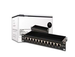 DIGITUS CAT 6, klasse E Patch Panel, geschirmt, schwarz