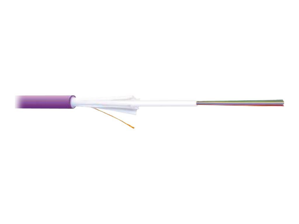 DIGITUS Verlegekabel Innen/Außen A/I – DQ (ZN) BH 50/125 µ OM4, 12 Fasern, BauPVO Dca, LSZH – 1