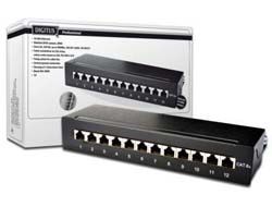 DIGITUS Desktop CAT 6A, klasse EA Patch Panel, geschirmt, schwarz