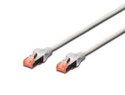 4016032321477-1 DIGITUS CAT 6 S/FTP Patchkabel CAT6 25cm grau